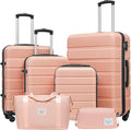 LONG VACATION 6 Piece ABS+PC Hardshell Luggage Set by LONG+VACATION