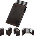 typecase Mens Wallet Card Holder: Pop Up Aluminum Case, Full Grain Leather by typecase