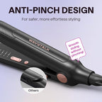 Wavytalk 3/10" Small Flat Iron, Pencil Flat Iron for Short Hair, Pixie Cut and Bangs, Curling Iron for Short Hair, Mini Hair Straightener for Edges with Anti-Pinch Design, Tiny Hair Straightener