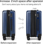 Hanke 24 Inch Expandable Checked Luggage Lightweight PC Hard Case Luggage - Image 3