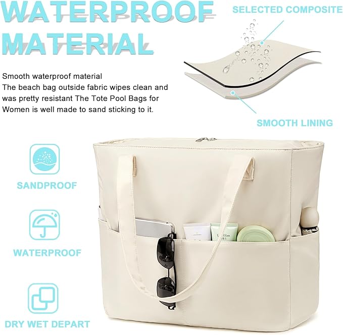 Waterproof Beach Tote Pool Bags - Image 6