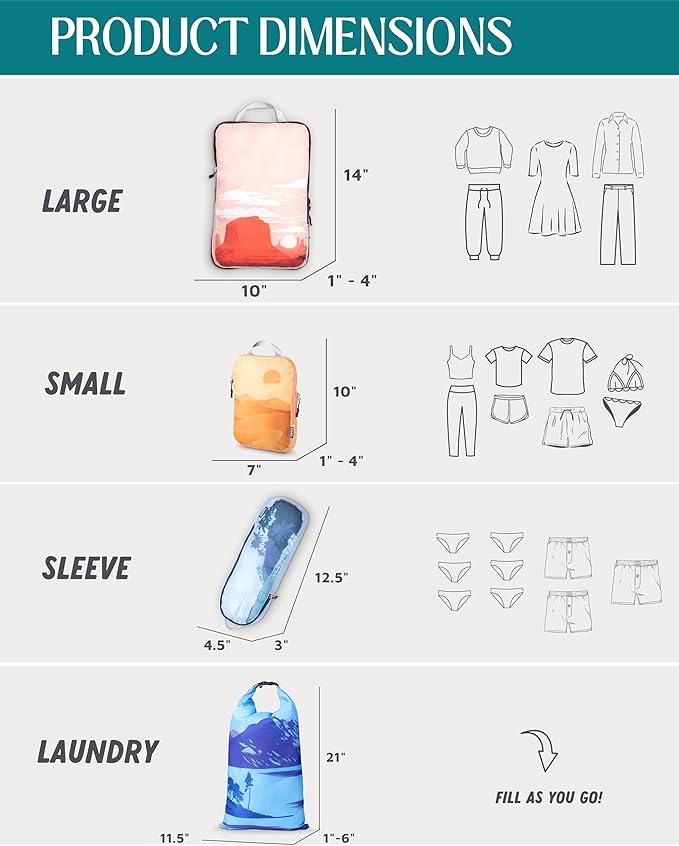Compression Packing Cubes Set for Travel - Image 5