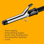 Conair Instant Heat 1-Inch Curling Iron, 1-Inch Barrel Produces Classic Curls, Hair Curler for Short, Medium, and Long Hair, 25 Heat Setting Hair Curling Iron, Black