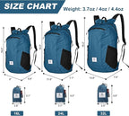 4Monster Hiking Daypack, Water Resistant Lightweight Packable Backpack - Image 3
