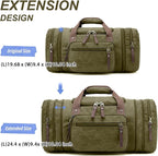 Felipe Varela Green 40L Canvas Duffel Bag - Image 2
