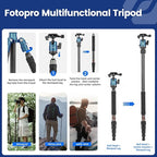 Fotopro 59" Carbon Fiber Travel Tripod, Compact Camera Tripod - Image 3