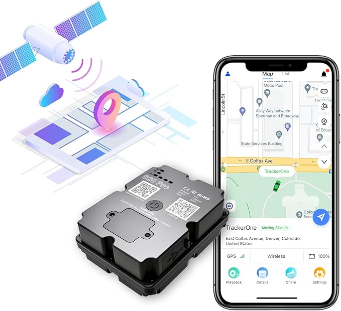 GPS Tracker for Vehicles Long Battery Life up to 7 Months Battery Life by WanWayTech