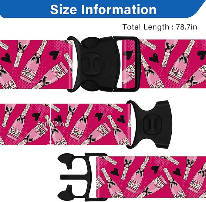 2 Pack Luggage Straps for Suitcases, Adjustable Travel Belt - Image 3