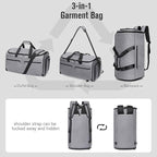Bukere Carry on Garment Bag for Travel, Convertible Travel Duffel Suit Bag - Image 3