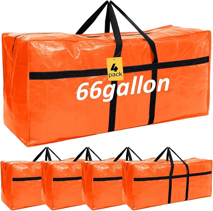 4 Pcs 66 Gallon Large Moving Bags by Clysee