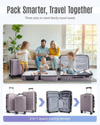 LIGHT FLIGHT Luggage Sets, 3 Piece Durable Suitcase Set - Image 2