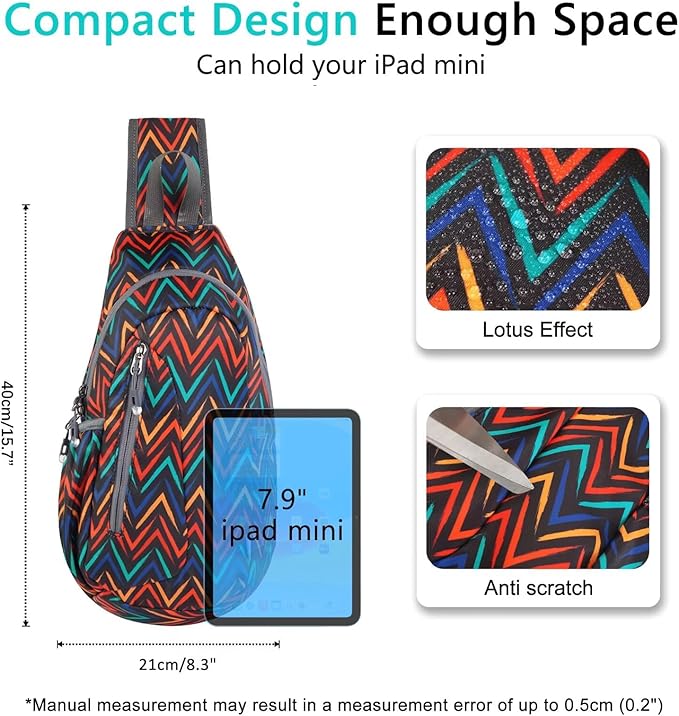 TITECOUGO Small Sling Bag, Lightweight Crossbody Backpack - Image 4