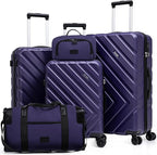 Luggage Sets 5 Piece, Suitcases by Eeeza