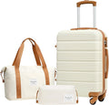 LONG VACATION 3 Piece Carry On Luggage 20 Inch Suitcase by LONG+VACATION