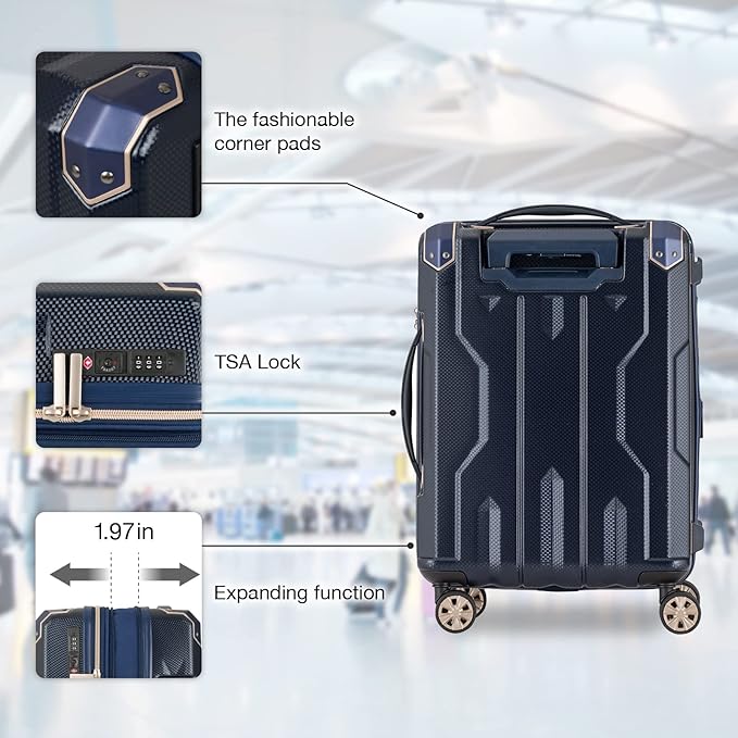 LEGEND WALKER SPATHA Hardside Expandable Luggage, 5109-60-BK - Image 4