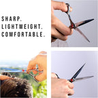 Tokko Katana Classic Lefty Shears Professional Razor Edge 440C Japanese Stainless Steel Left Handed Haircutting Scissors 6.5" Barber Shears With Adjustment Screw and Leather Case