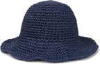Womens Wide Brim Straw Sun Hat Foldable Floppy Crochet Beach Hat by Voilipex