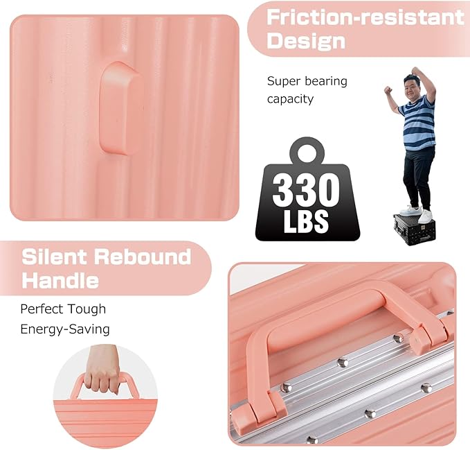 AnyZip Carry On Luggage Aluminium Frame Suitcase PC ABS Hard Shell TSA Lock No - Image 6