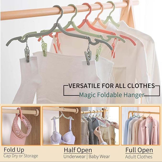 12-Piece Foldable Travel Hangers - Image 4