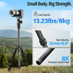 SIRUI Lightweight Carbon Fiber Travel Tripod, 6kg Load Capacity Compact Camera - Image 5