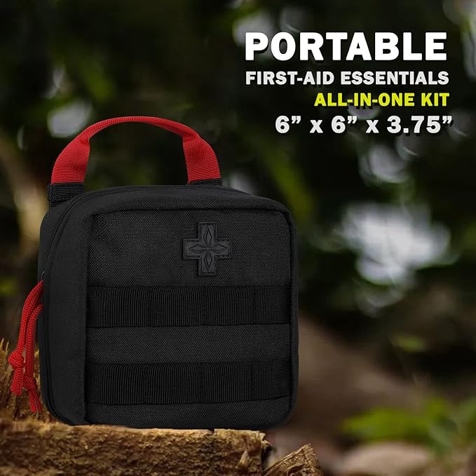 Everlit 180 Pieces Tactical First Aid Kit IFAK Molle EMT Pouch Outdoor Camping - Image 2