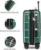 KYME Green Carry On Luggage 22x14x9 Airline Approved Expandable 20 Inch - Image 6
