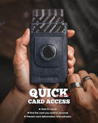 DUGRAFT Pop Up Wallet with AirTag Holder, RFID Blocking Air Tag Wallet with - Image 3
