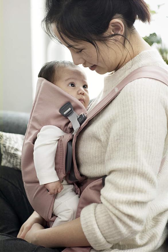 BabyBjörn Baby Carrier Mini, Dusty Pink Newborn Carrier, Easy-to-Use - Image 3