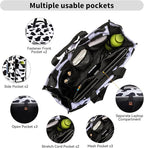 Closeable Tote Bag with 12 Pockets, Thick Bottom Support & Adjustable Strap - Image 3