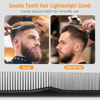 Men's Hair Styling Combs and Brush Set - Roller Brush for Adding Volume, Pompadour, Slicked-back, Fauxhawk, Undercut Styling Combs