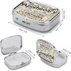 Metal 2 Compartment Pill Organizer Travel Friendly Portable Compact Pill Box - Image 3