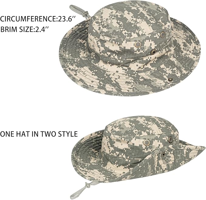 Sun Hats for Men Women Boonie Hat Foldable Fishing Hat UPF 50+ Bucket Hat for - Image 2