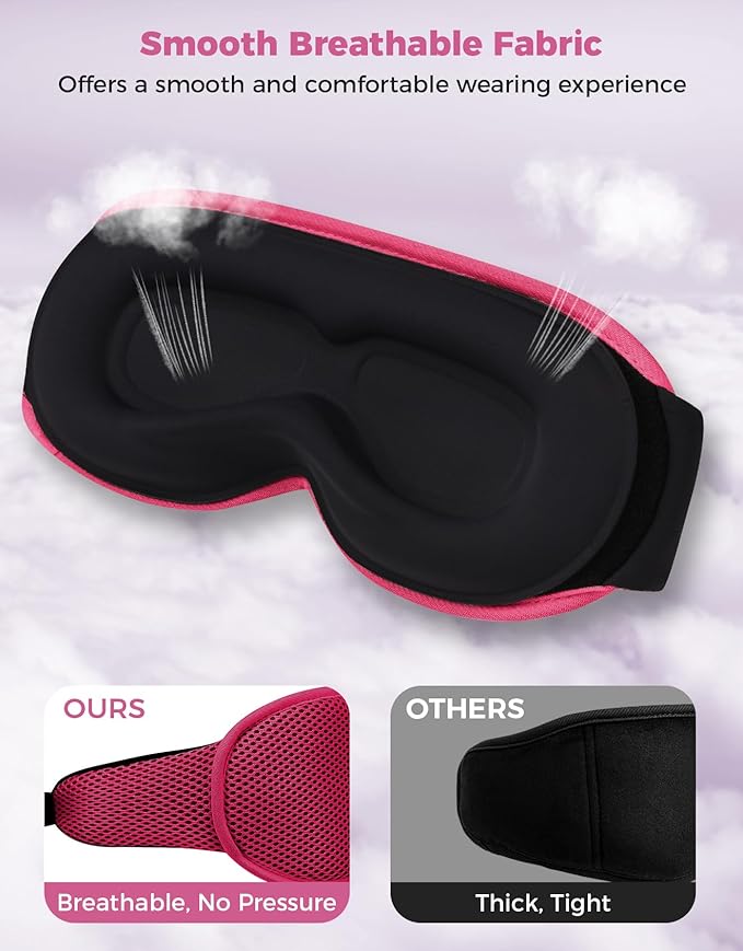 3D Contoured Sleep Mask with Bluetooth Headphones, Eye Masks - Image 6