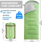 FARLAND Sleeping Bags 30℉ for Adults Teens Kids - Image 2