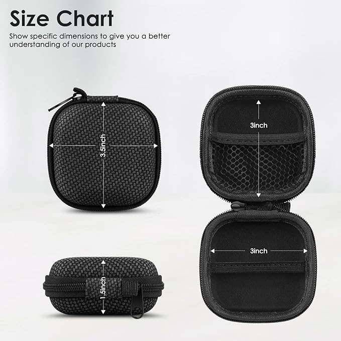 Earbud Case Hard EVA Earphone Carrying Case Cell Phone Accessories Storage Bag - Image 4