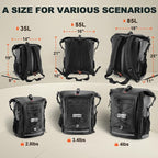 Waterproof Backpack Dry Bag 35L/55L/85L – Heavy Duty Roll-Top Hiking Backpack - Image 2