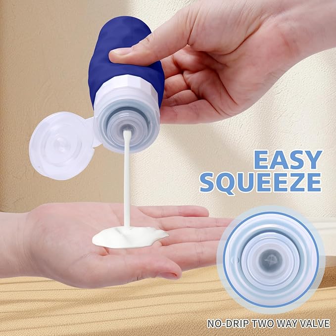 Travel Bottles for Toiletries, BPA Free Leak Proof Premium Silicone Bottles - Image 3