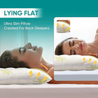 MINUPWELL Ultra Thin Pillows, Flat Pillows - Image 3