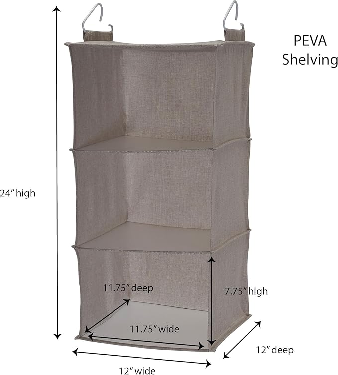 Household Essentials 3 Shelf Hanging Closet Organizer - Image 3