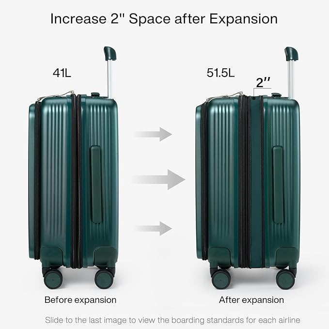 Hanke Grace Expandable Carry On Luggage - Image 5