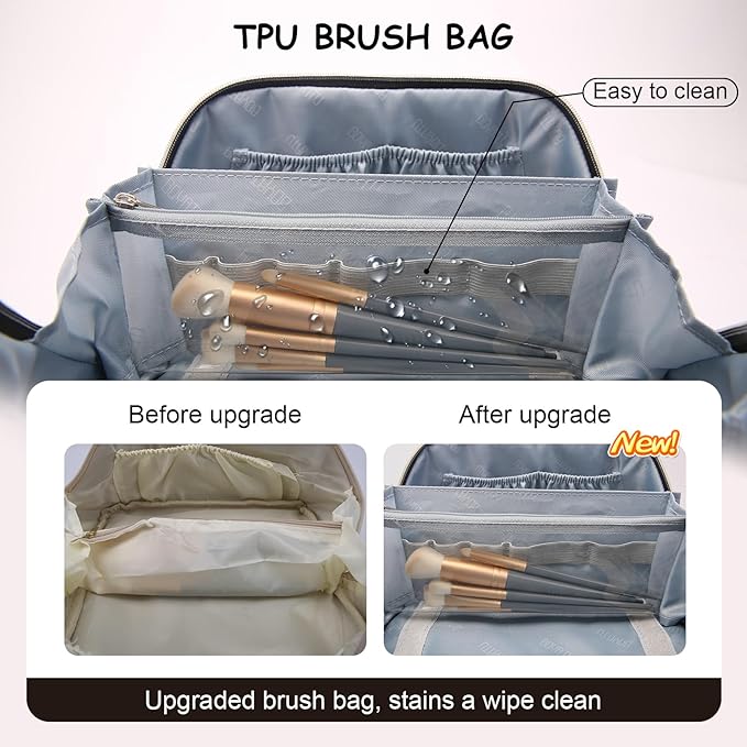 BOYATU Travel Makeup Bag Organizer Cosmetic Bag: 3 Pcs Set Make up Bags - Image 3