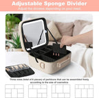 Mocado Travel Makeup Bag with LED Lighted Mirror, Travel Makeup Organizer - Image 4