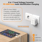 220V to 110V Voltage Converter US to Europe International Universal Travel - Image 3