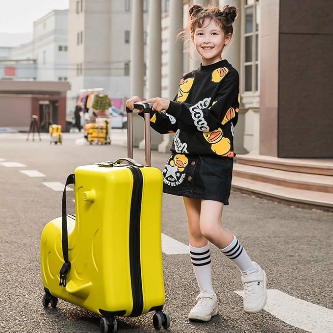 N-A Kids Ride On Suitcase with Wheels, Scooter Luggage - Image 3