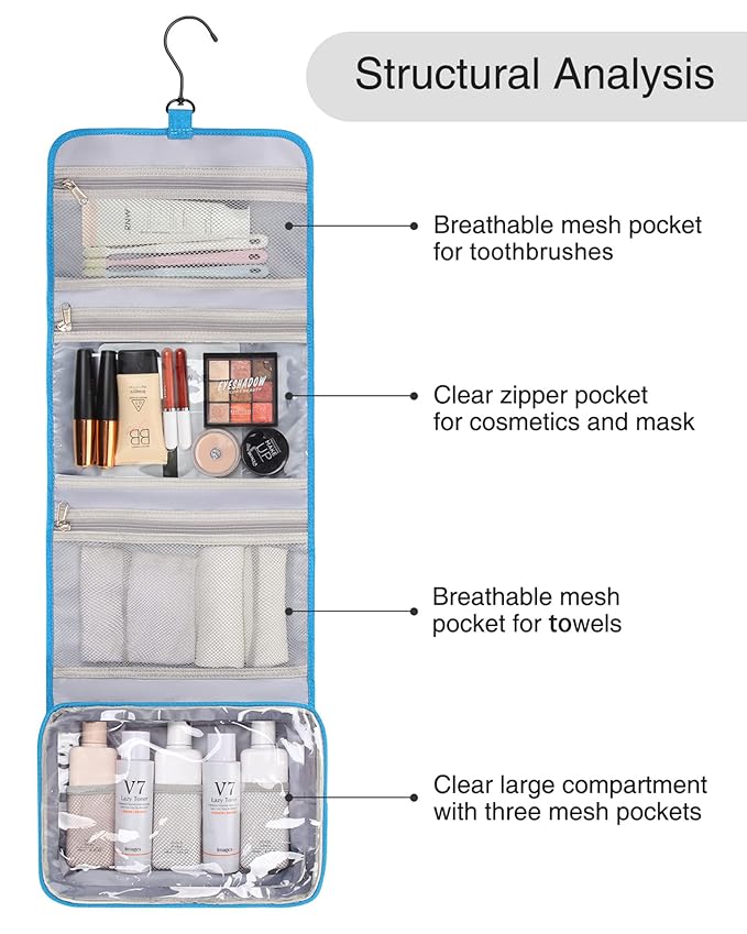 Relavel Travel Hanging Toiletry Bag - Image 7