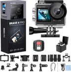 AKASO Brave 4 Pro 4K30FPS Action Camera - 131ft Underwater Camcorder Waterproof by AKASO