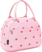 FlowFly Insulated Lunch Bag for Women – Corduroy Lunch Tote Box, Cute Cooler by FlowFly