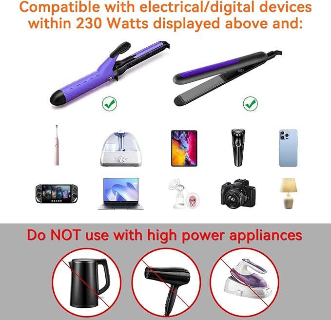 ALLWEI 220V to 110V Travel Voltage Converter us to Europe, Step Down Converter - Image 4