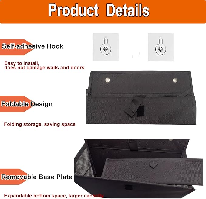 Over the Door Shoe Organizer, Oxford 600D Fabric Shoe Storage Rack - Image 4