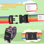 Adjustable Luggage Straps with Combination Lock – 4 Pack Bright Colors - Image 2